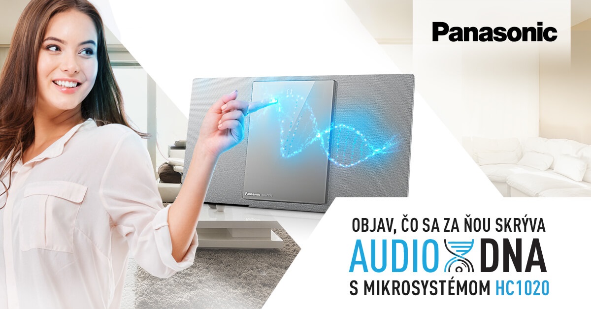 Štýlový mikrosystém Panasonic HC1020 je príjemnou dizajnovou záležitosťou do domácnosti Panasonic;Audio DNA;designLOVER